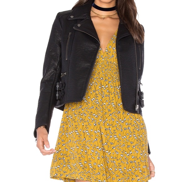 Free People Black Leather Jacket - Picture 2 of 7