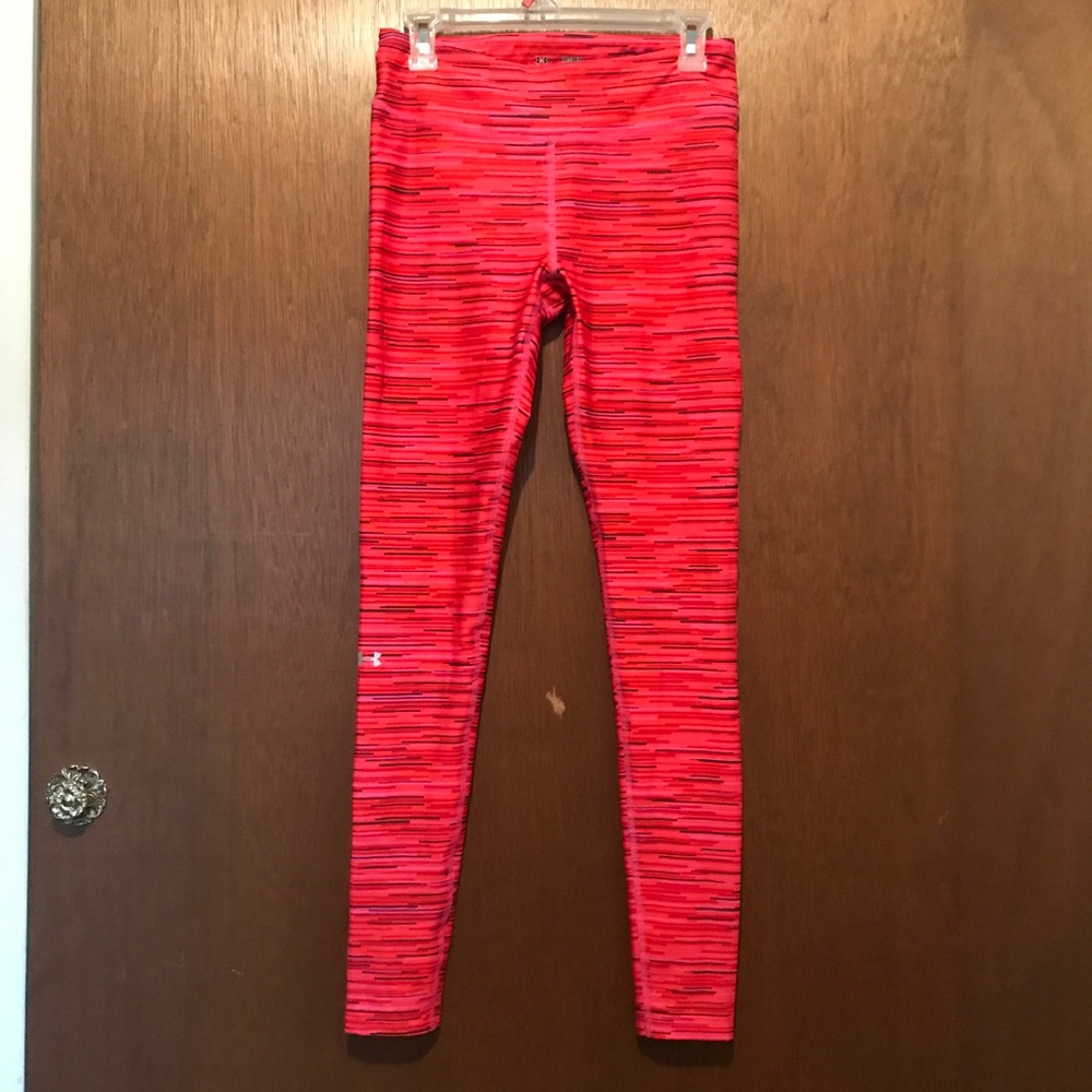 BRIGHT RED UNDER ARMOUR LEGGINGS