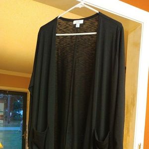 LULAROE EUC...BLACK LONG THIN SWEATER LARGE
