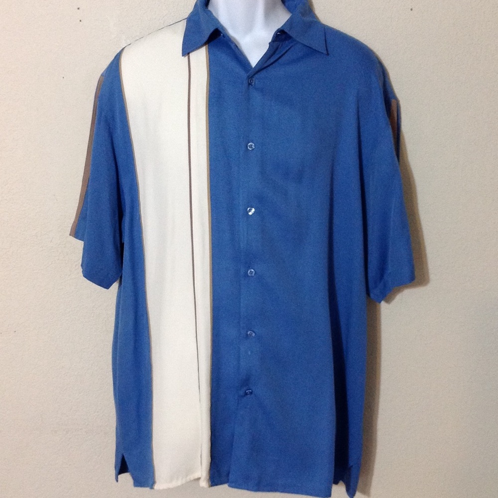 Designer Button down casual silk shirt