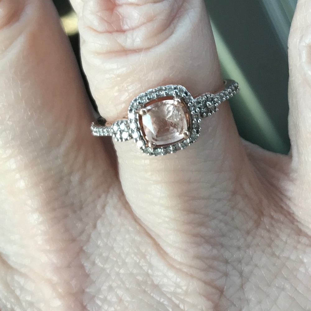Stunning Rose Gold and Diamond Halo Ring