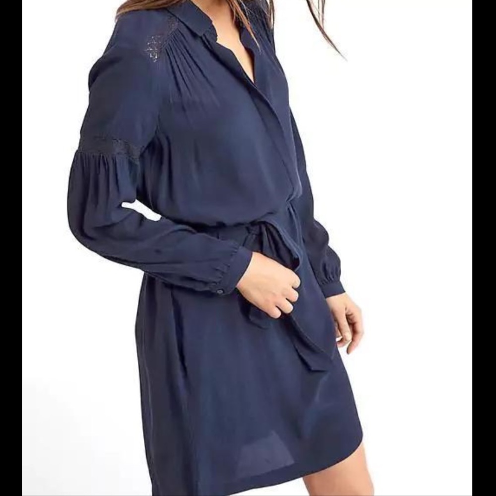 Women’s NWT Gap Lace Trim Shirtdress Size S