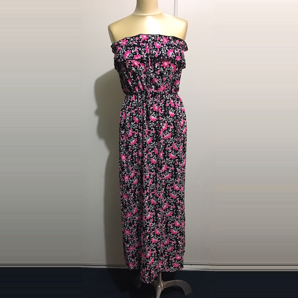 Ruffled Off Shoulder Maxi Dress