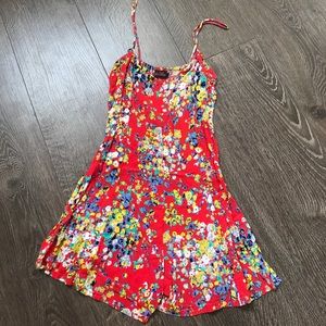 Motel Rocks Red Floral Romper