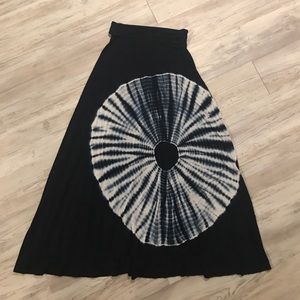 Tie dye maxi skirt