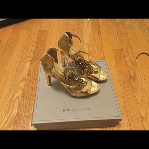 BCBG Max Azria Platform Gold Platform Shoes - Picture 3 of 3