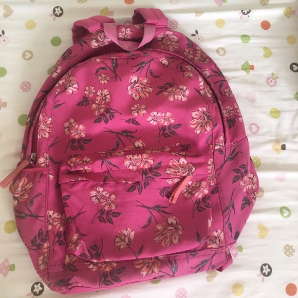 Hollister pink floral backpack - Picture 2 of 6