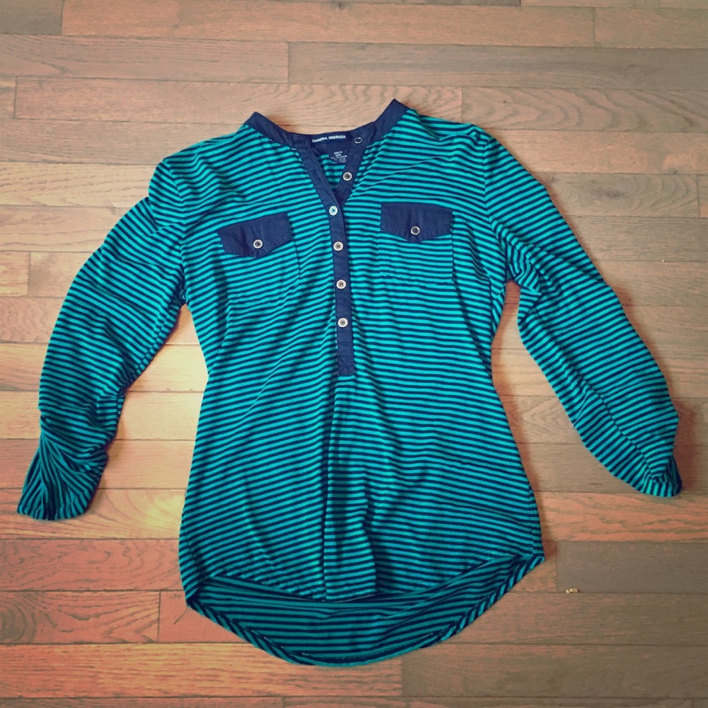 Nordstrom Striped 3/4 length shirt.