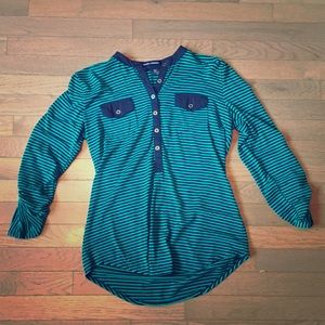 Nordstrom Striped 3/4 length shirt.