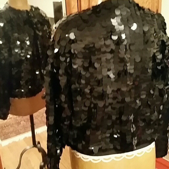 Vintage Glamorous Paillette Sweater/Jacket Host Pick ♥ - Picture 3 of 7