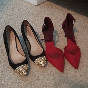 2 pairs of Zara heels