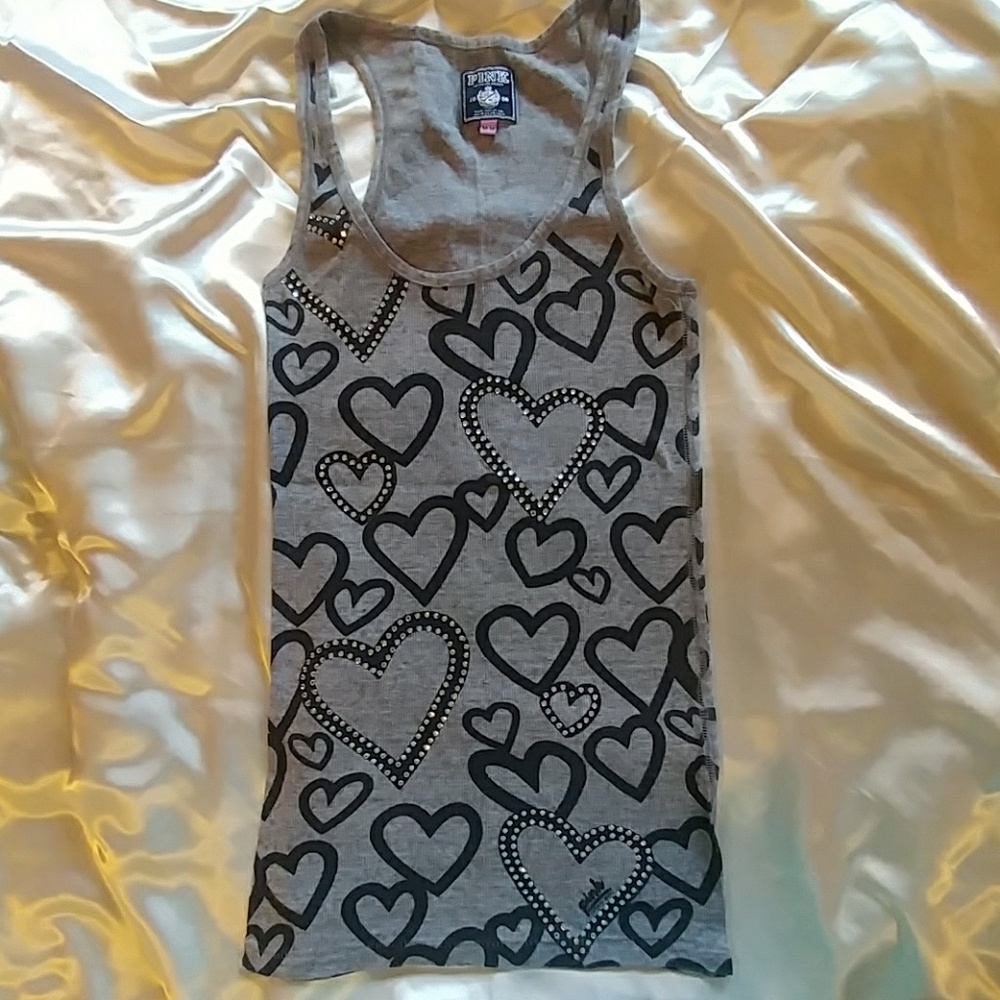 PINK ✨Bling✨ Ribbed Tank