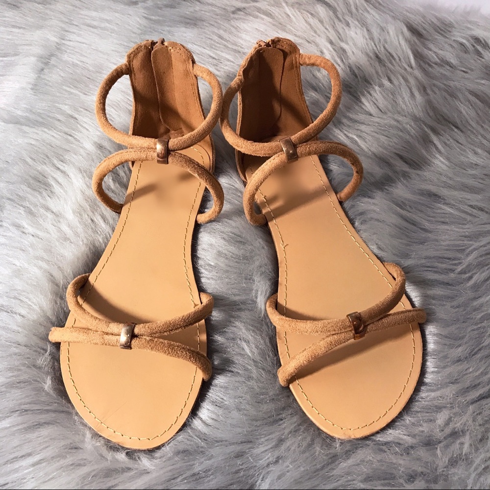 Ely Suede Tan Sandals