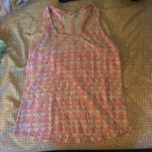 Mossimo tank S pink triangle print