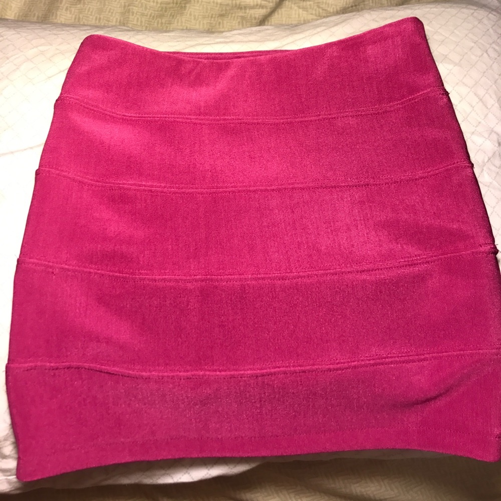 Pink mini skirt
