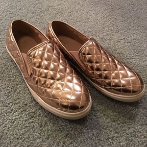 *SOLD* Rose Gold Quilted Sneakers