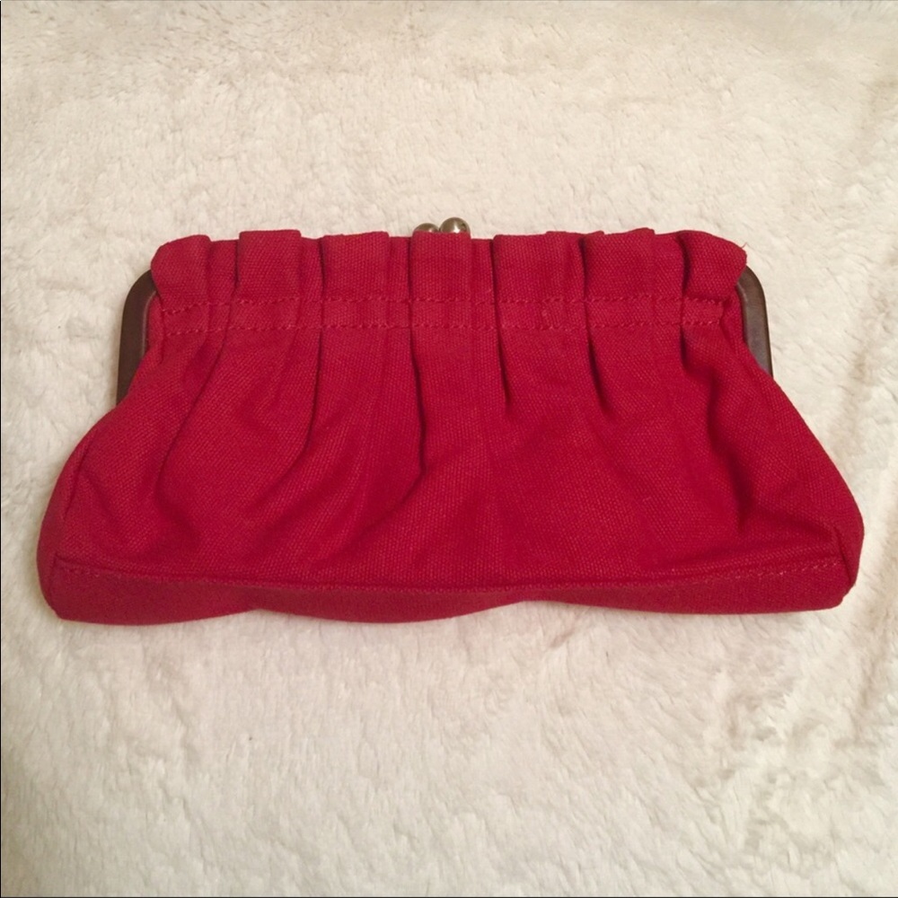 Tommy Hilfiger Red Canvas Clutch