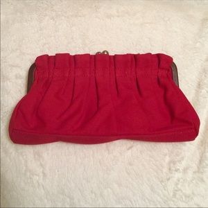 Tommy Hilfiger Red Canvas Clutch