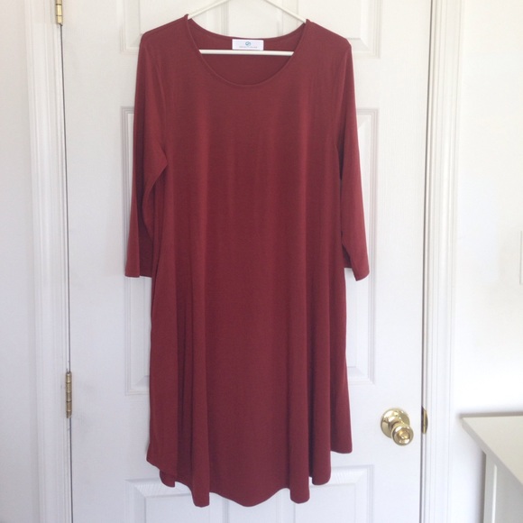 🍁LAST ONE🍁 Rust Tunic Dress with Pockets - Picture 4 of 8