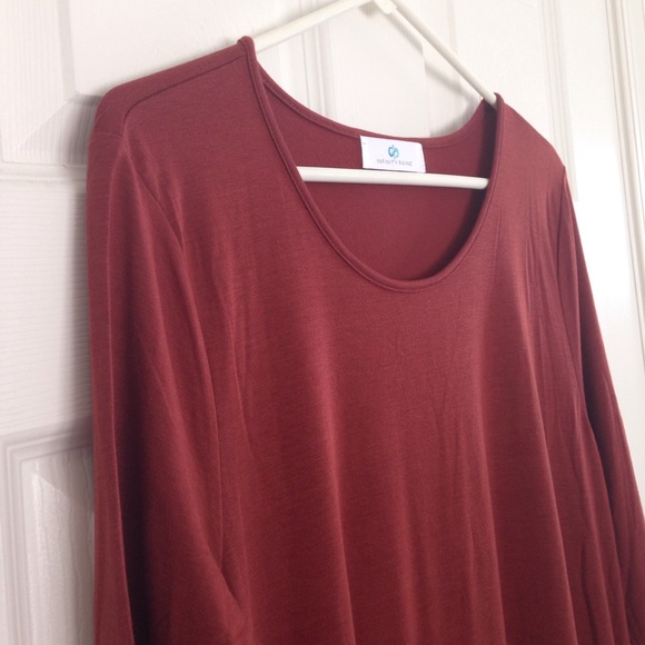 🍁LAST ONE🍁 Rust Tunic Dress with Pockets - Picture 5 of 8