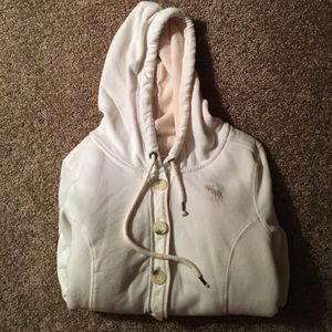 Abercrombie button up hoodie with fur lining