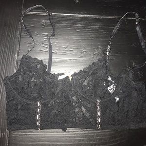 Black lace bralette