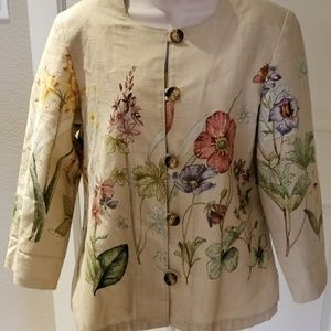 Orvis light weight jacket medium floral cotton