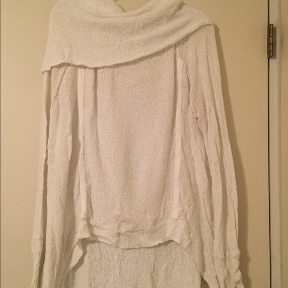 Free People White High Low Sweater - Picture 1 of 2