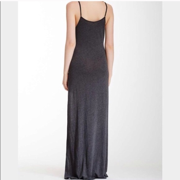 WILDFOX jetset charcoal maxi w/ side-slit. NWOT - Picture 4 of 6