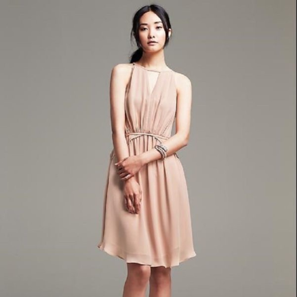 Banana Republic BR Monogram Chiffon Gown