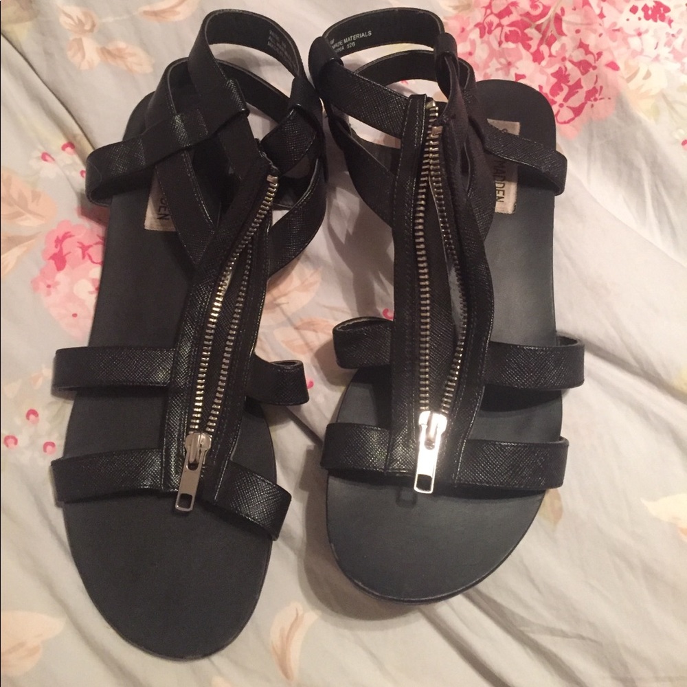 Black strappy sandals