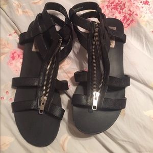 Black strappy sandals