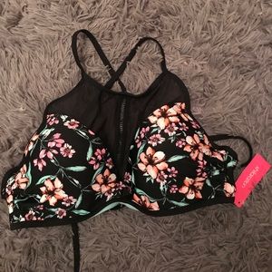 floral swim top