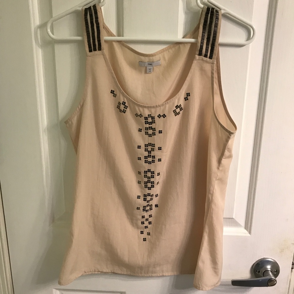Gap tank top with beaded shoulders - Picture 1 of 6