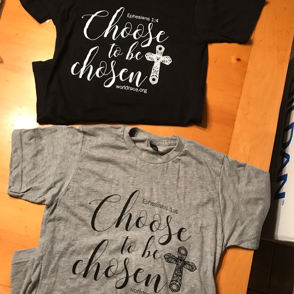 Tultex brand tshirts.  "Choose to be Chosen".
