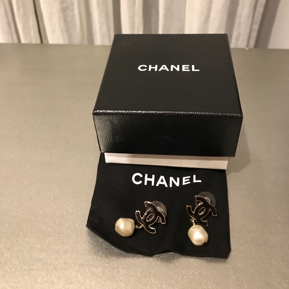 Chanel "pearl" drop earrings