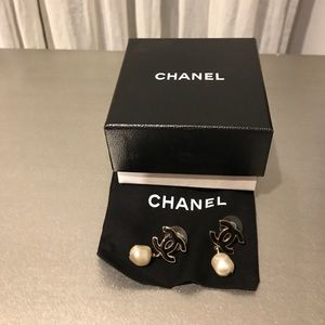 Chanel "pearl" drop earrings