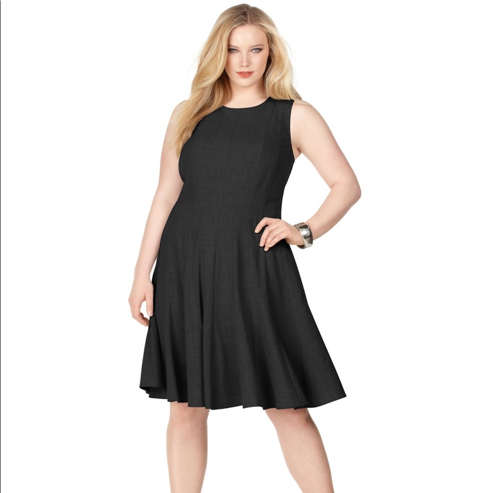 Calvin Klein Pleated A Line Dress