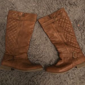 light brown riding boots