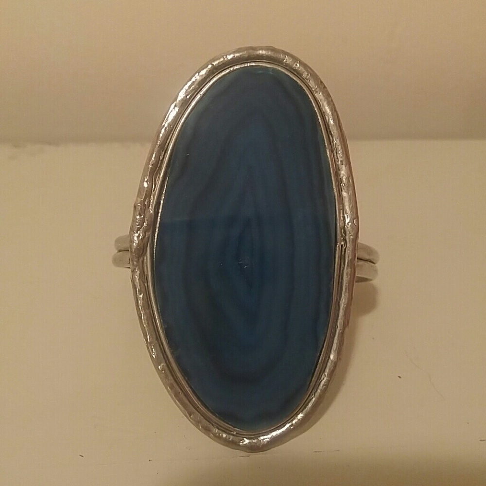 Large Blue Agate Bracelet