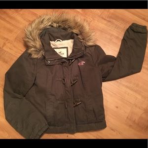 Green like new Hollister coat