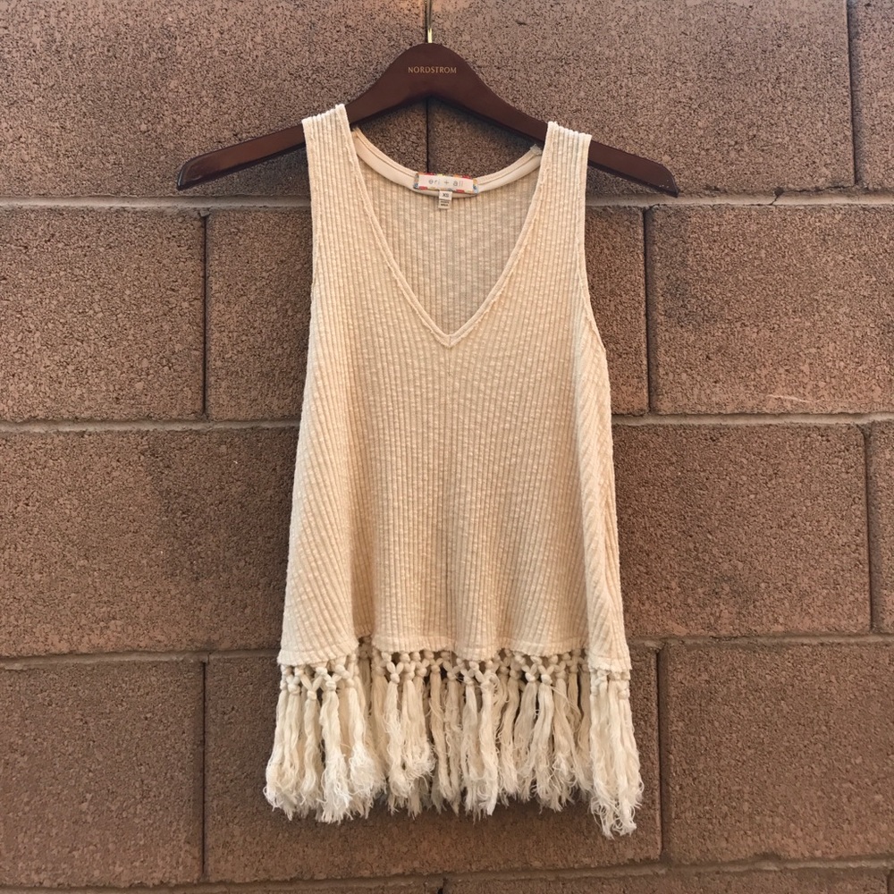 Anthropologie Fringe Tank