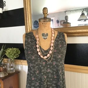 Trapeze style floral tank