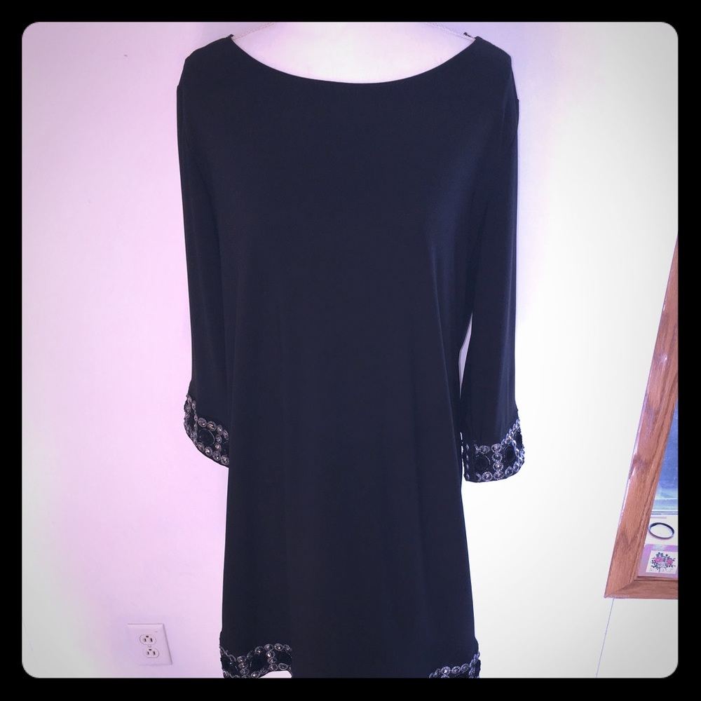 Black embellished dress