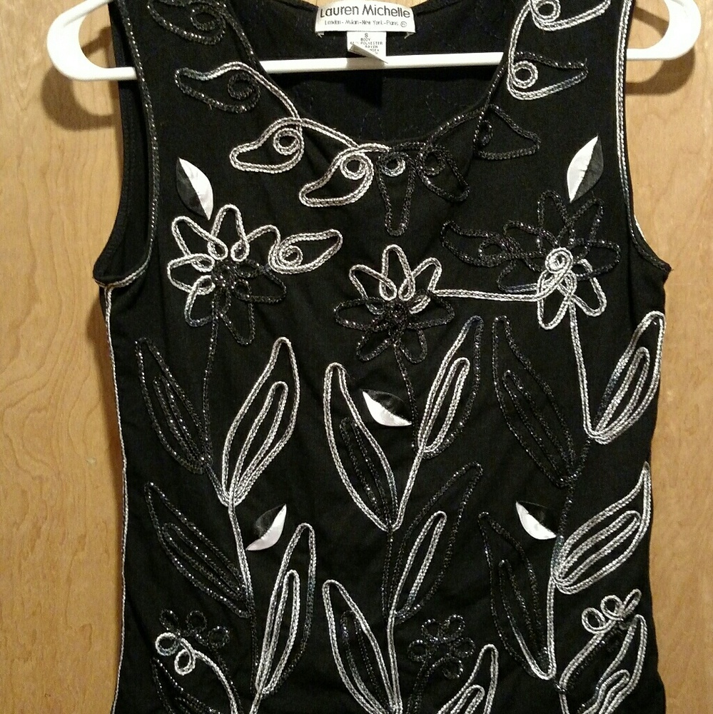 Lauren Michelle Women's Sleeveless Top sz Small