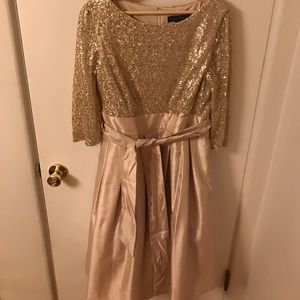 Jessica Howard Sequin Rose Gold Cocktail dress