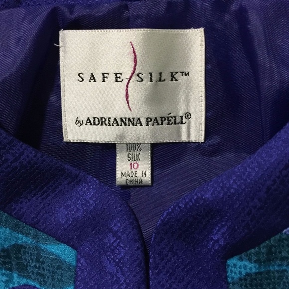 Adrianna Papell Fitted Silk Lined Jacket Size 10 - Picture 7 of 7