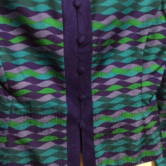 Adrianna Papell Fitted Silk Lined Jacket Size 10 - Picture 3 of 7