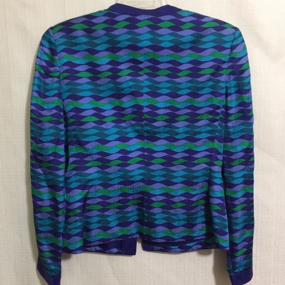 Adrianna Papell Fitted Silk Lined Jacket Size 10 - Picture 6 of 7