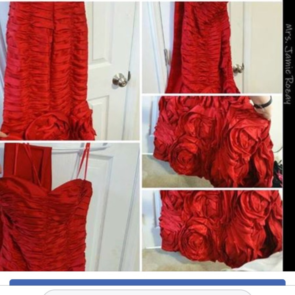 Red rose  gown